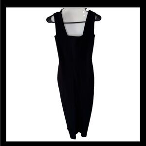 Nookie Black Sheath Midi Square Neck Dress